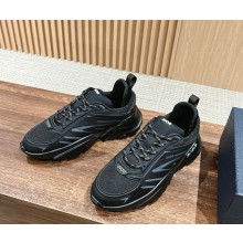Dior women/men B44 Blade Sneaker Black Technical Mesh and Black Technical Fabric 1028-2024
