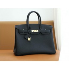 Hermes Birkin 35 In Original togo Leather black with Gold Hardware (Full Handmade)