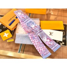 Louis Vuitton Silk Twill Monogram rabbit Bandeau pink