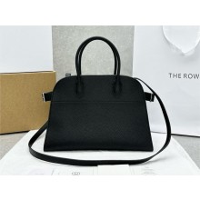 THE ROW MARGAUX 12 BAG IN pebble grain leather black 2024