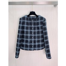 chanel Black, Light Blue & Gray tweed Jacket 2024