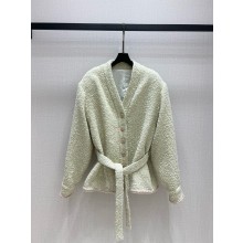 chanel Iridescent Cashmere Tweed  Ecru, Silver & Gold Jacket P78199 2024