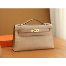 Hermès mini Kelly Pochette in lizard leather chai(full handmade)