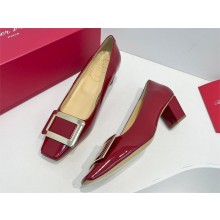 Roger Vivier Belle Vivier Metal Buckle Pumps in Patent Leather red 2023