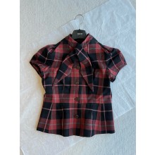 DIOR Pink, Gray and White Check'n'Dior Virgin Wool Fitted Short-Sleeved Jacket 2024