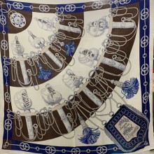 Hermes Cashmere Silk Scarf 100x100cm 03 2022