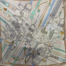 Hermes Cashmere Silk Scarf 100x100cm 06 2022