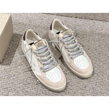 Golden Goose Women's Ball Star LTD with white star and burgundy leather heel tab 2024