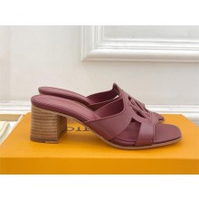Louis Vuitton HEEL 5CM Isola Mules BURGUNDY 2024