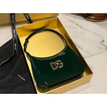 Dolce & Gabbana 3.5 shoulder bag in patent leather dark green 2024