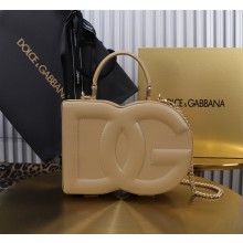 Dolce & Gabbana Logo box handbag in calfskin nude 2024