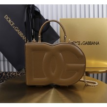 Dolce & Gabbana Logo box handbag in calfskin etoupe 2024