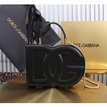 Dolce & Gabbana Logo box handbag in calfskin black 2024
