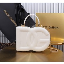 Dolce & Gabbana Logo box handbag in calfskin white 2024