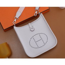 Hermes III TPM Evelyne Bag In Original Togo Leather with Gold/Silver Hardware mauve pale(Full Handmade)