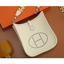 Hermes III TPM Evelyne Bag In Original Togo Leather with Gold/Silver Hardware nata(Full Handmade)