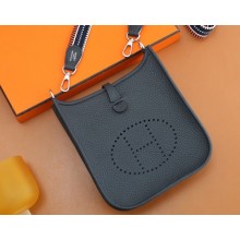 Hermes III TPM Evelyne Bag In Original Togo Leather with Gold Hardware bleu nuit(Full Handmade)