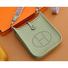 Hermes III TPM Evelyne Bag In Original Togo Leather with Gold/Silver Hardware sauge(Full Handmade)
