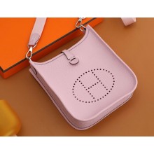 Hermes III TPM Evelyne Bag In Original Togo Leather with Gold/Silver Hardware mauve sylvestre (Full Handmade)
