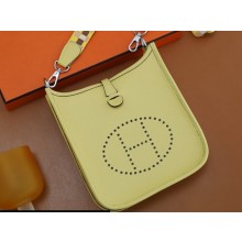 Hermes III TPM Evelyne Bag In Original Togo Leather with gold Hardware jaune poussin(Full Handmade)