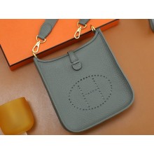 Hermes III TPM Evelyne Bag In Original Togo Leather with Gold/Silver Hardware gris etain(Full Handmade)