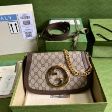 Gucci Beige and ebony GG Supreme canvas Blondie shoulder bag 699268 2022