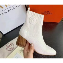 Hermes Volver 60 ankle boot in knit white 2023