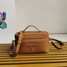 PRADA Leather mini-bag 1BH202 tan 2023