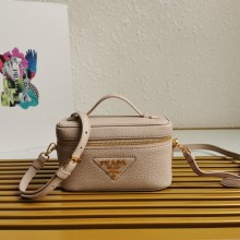 PRADA Leather mini-bag 1BH202 nude pink 2023
