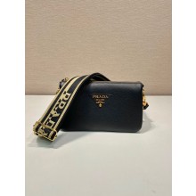 PRADA Leather shoulder bag 1bh194 black 2023