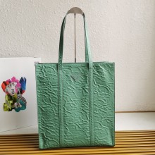 PRADA Medium antiqued nappa leather tote bag 1BG587 GREEN 2023