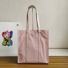PRADA Small antique nappa leather tote 1BG459 PINK 2023