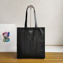 PRADA Small antique nappa leather tote 1BG459 BLACK 2023