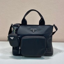 Prada MEN'S BLACK Nylon Tote 1BG354 2023