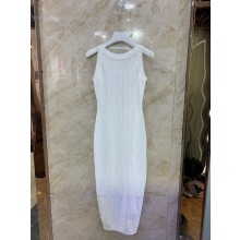 Balmain logo printed JERSEY DRESS white 2023