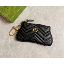 gucci black marmont key case 671722 2022