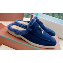 Loro Piana Charms Walk Babouche Suede slipper Fur Women/Men Loafers 02