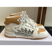 Dior white and beige Calfskin with Two-Tone Laces First High-Top Sneaker 2025
