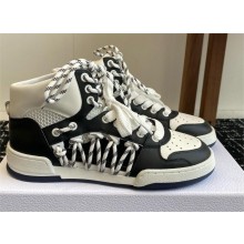 Dior Black and White Calfskin with Two-Tone Laces First High-Top Sneaker 2025
