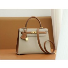 Hermes Kelly 25cm Bag trench/gold brown in epsom leather With gold Hardware (full handmade)