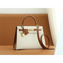 Hermes Kelly 25cm Bag carie/gold brown in epsom leather With gold Hardware (full handmade)