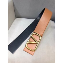valentino 7cm reversible vlogo belt apricot/black