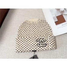 chanel logo knitted Beanie 05 2024 