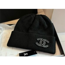 chanel logo knitted Beanie 07 2024 