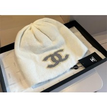 chanel logo knitted Beanie 04 2024 