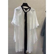 CHANEL silver Embroidered Glittered Guipure top P79318 2025