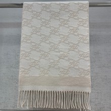 FENDI Beige wool and cashmere karl SCARF 2022