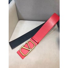valentino 7cm reversible vlogo belt red/black