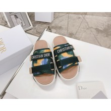 dior green multicolor Technical Fabric D-Wander Slide 2021