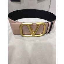 valentino 7cm reversible vlogo belt nude/black